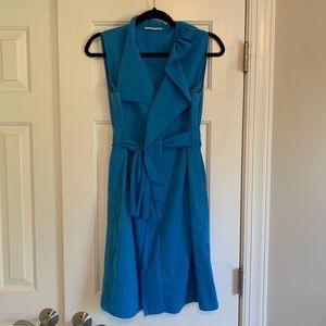 Elie Tahari asymmetrical blue dress with pockets